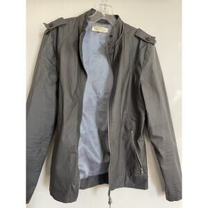 New Shades of Greige Men’s Zip Up Jacket Size Med Free People Gray Members Only